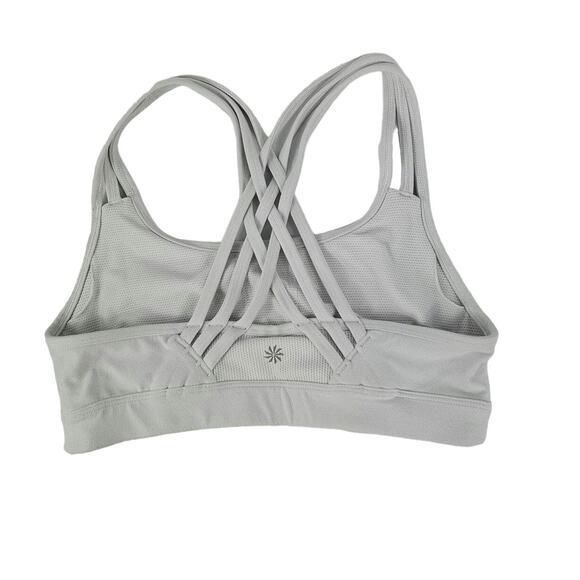 ATHLETA SPORTS BRA HEATHER GRAY HYPER FOCUSED WOMEN’S SIZE S - CRISS-CROSS BACK - Picture 5 of 7